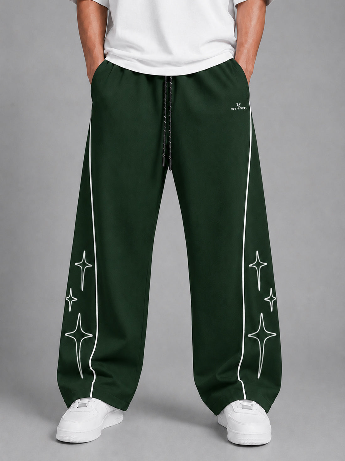 Dpassion Men's Oversized Wide Leg Track Pants | Wholesale Manufacturer India