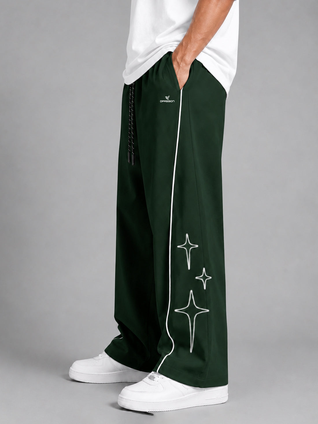 Dpassion Men's Oversized Wide Leg Track Pants | Wholesale Manufacturer India