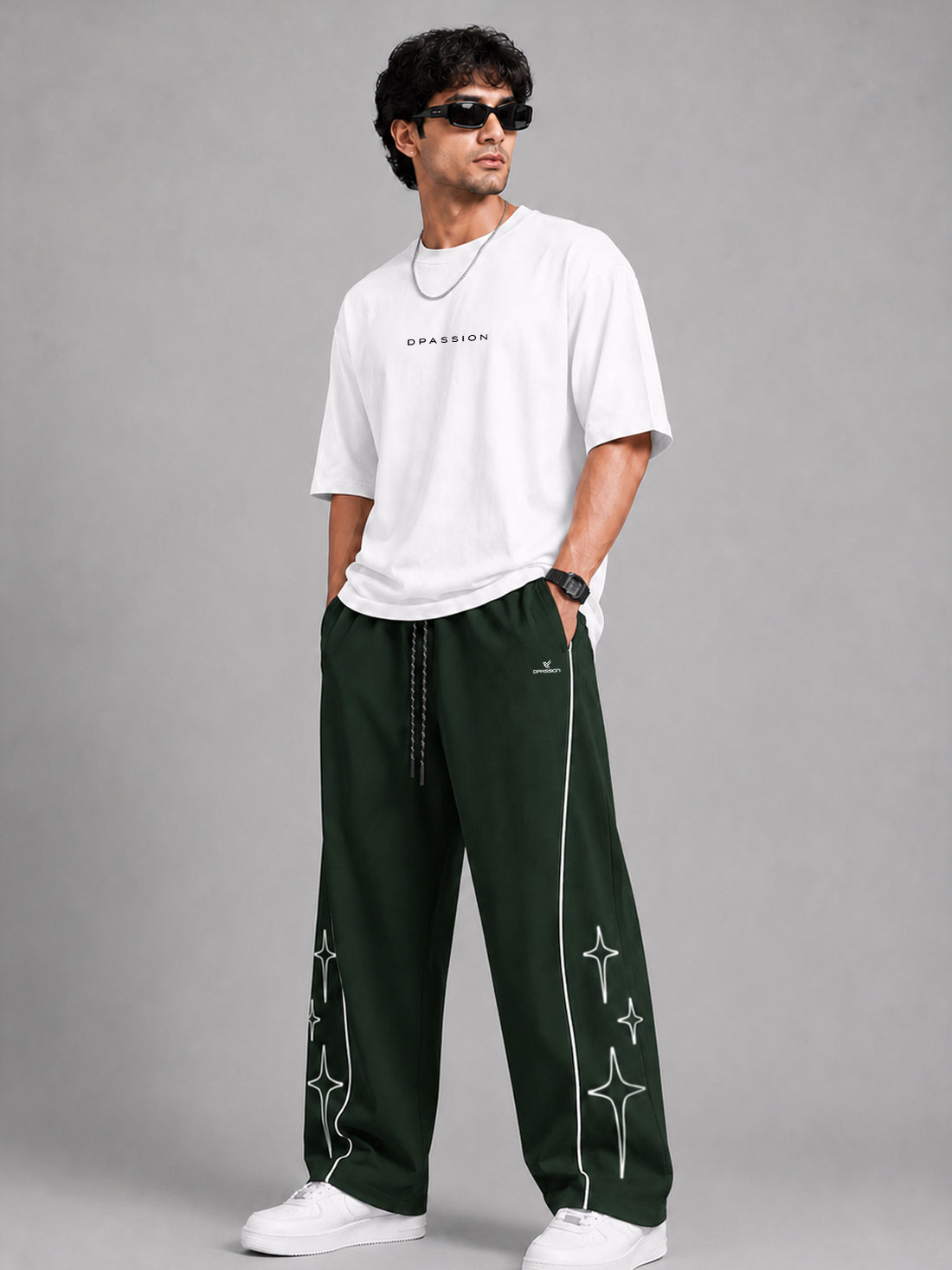 Dpassion Men's Oversized Wide Leg Track Pants | Wholesale Manufacturer India