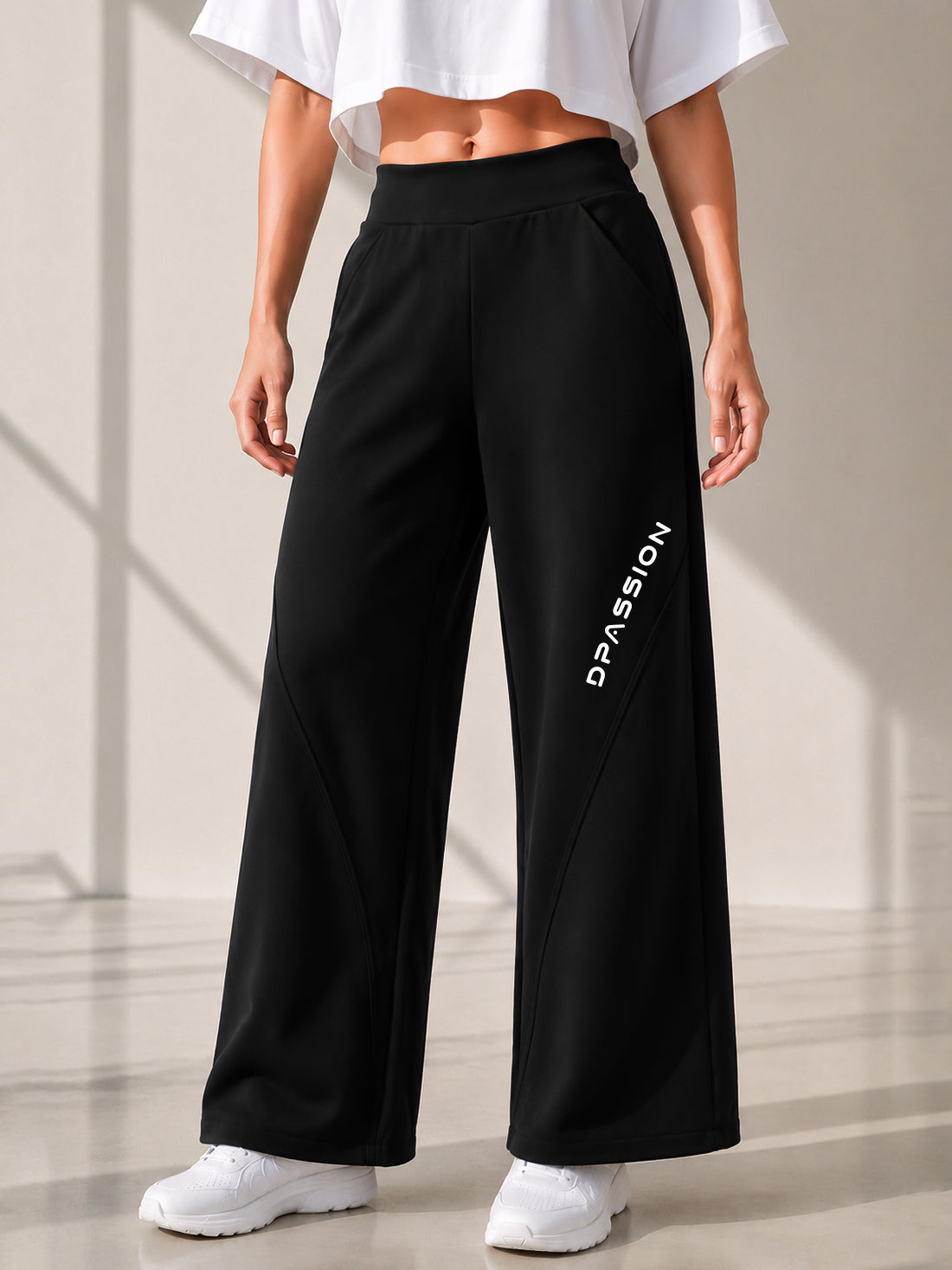 Dpassion Women's Wide Leg Track Pants | Sportswear Manufacturer - DPASSION.COM