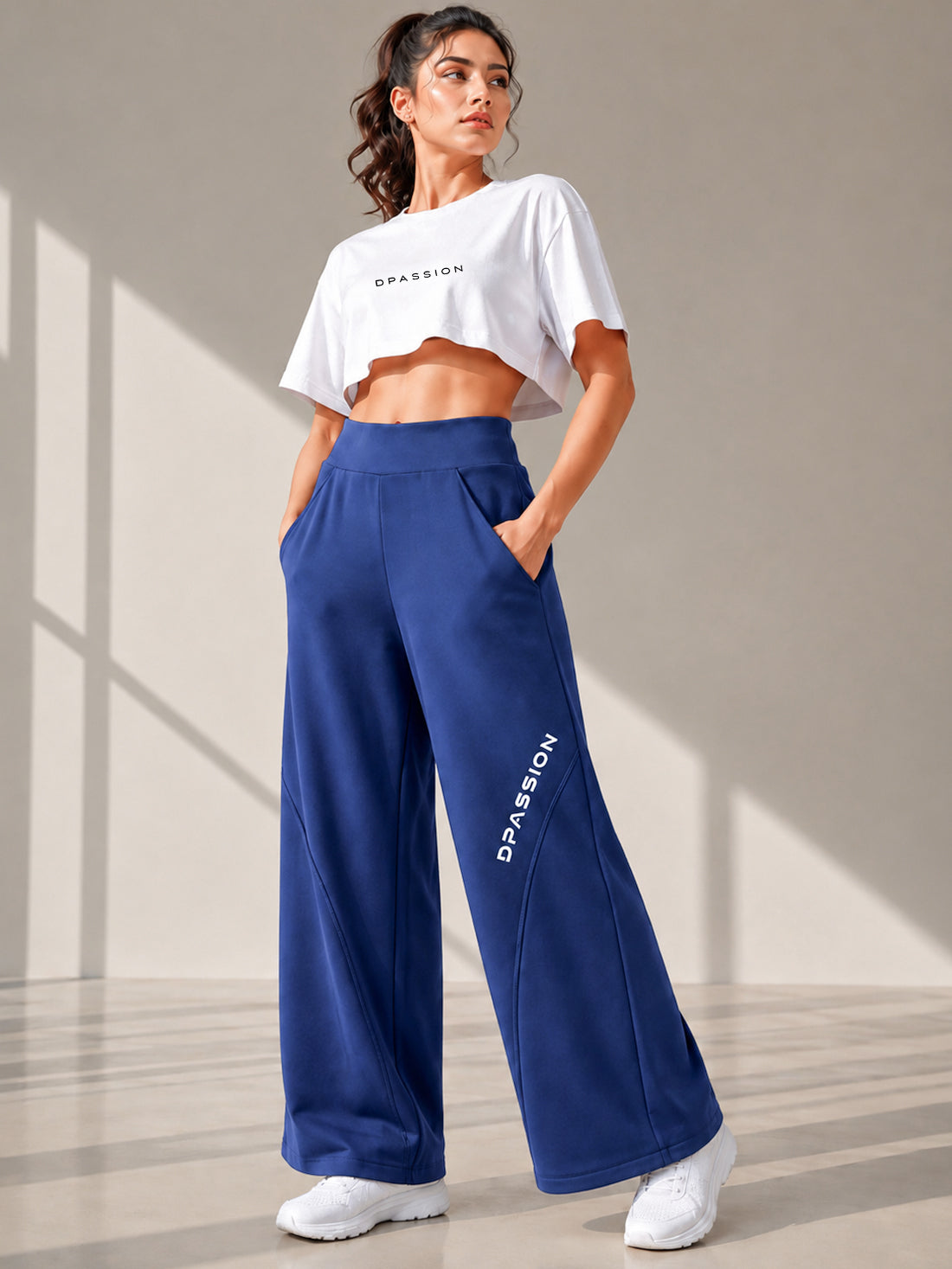 Dpassion Women's Wide Leg Track Pants | Sportswear Manufacturer - DPASSION.COM