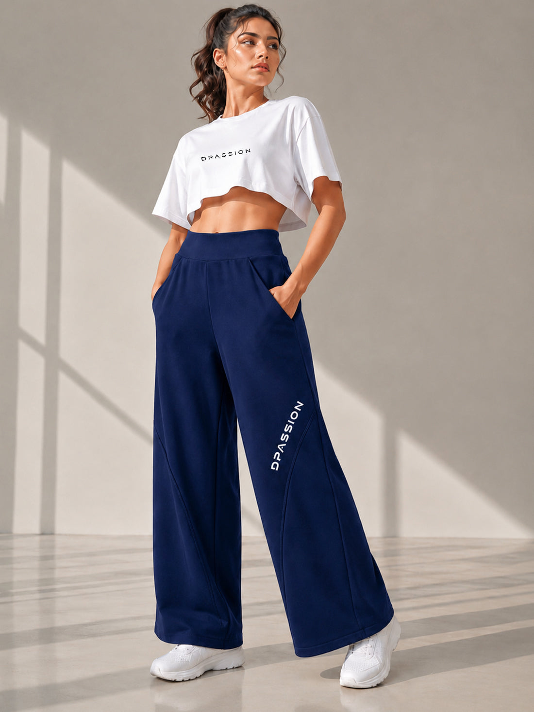 Dpassion Women's Wide Leg Track Pants | Sportswear Manufacturer - DPASSION.COM