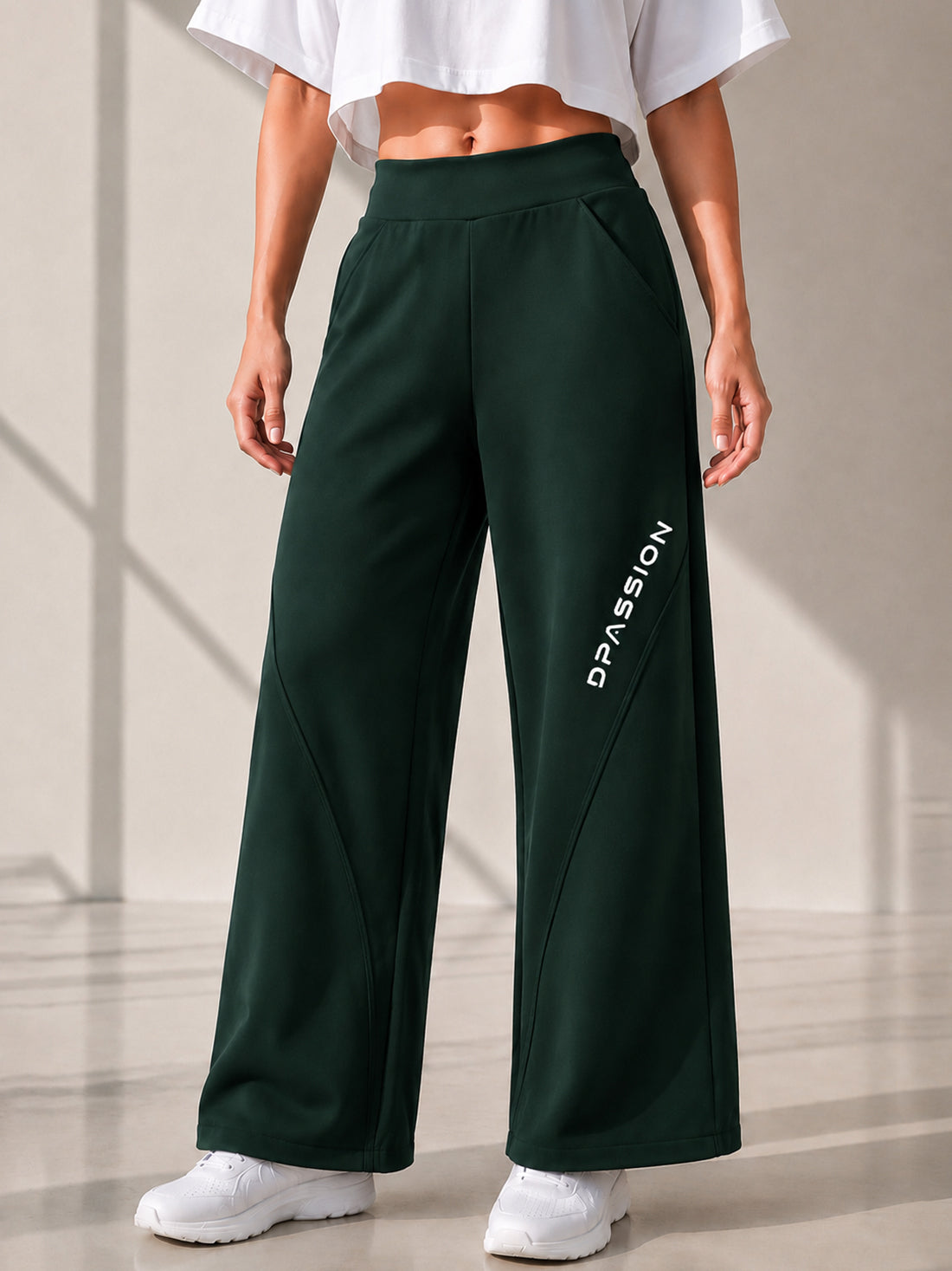 Dpassion Women's Wide Leg Track Pants | Sportswear Manufacturer - DPASSION.COM