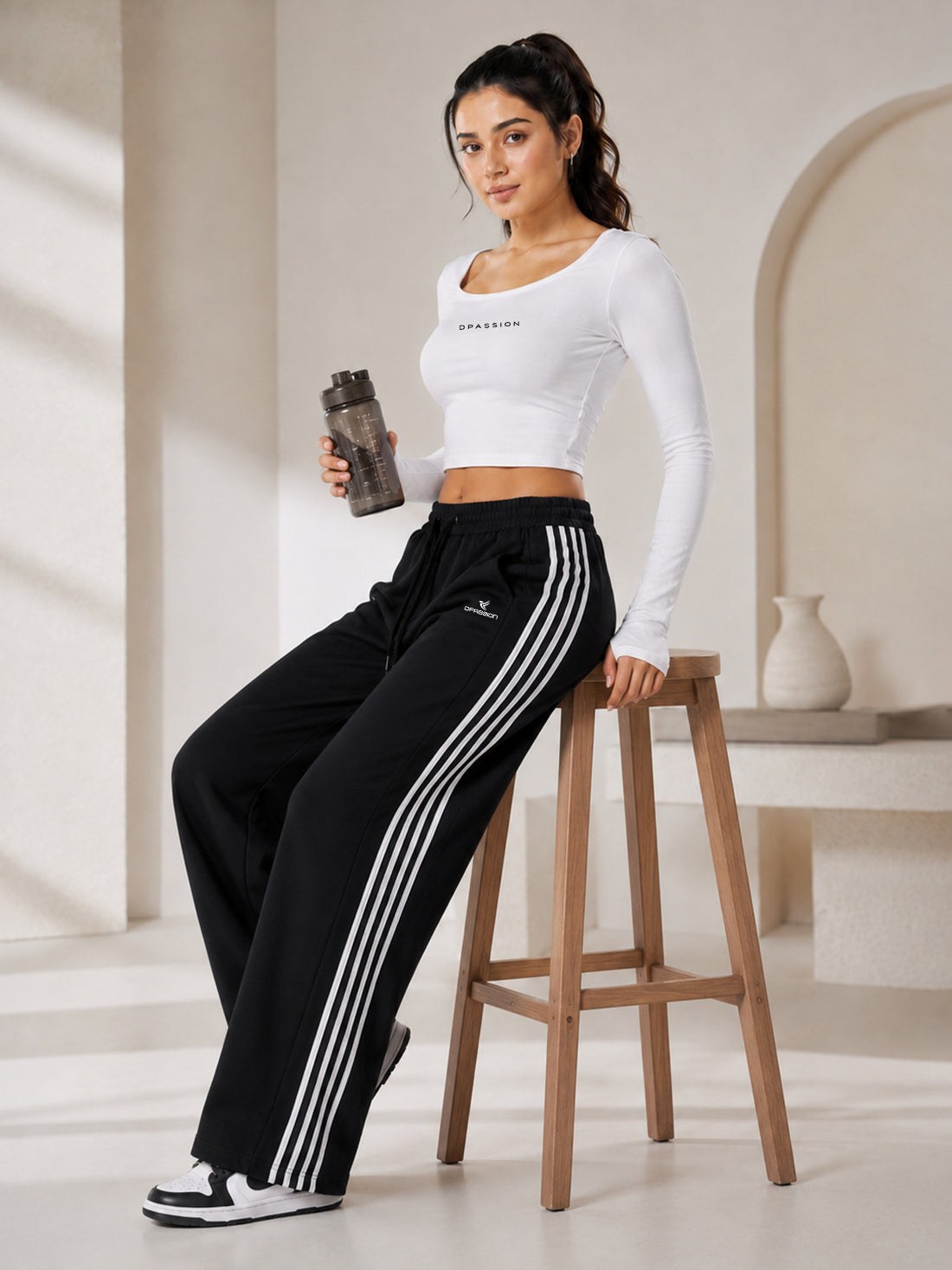 Dpassion Women's Wide Leg Track Pants | Sportswear Manufacturer - DPASSION.COM