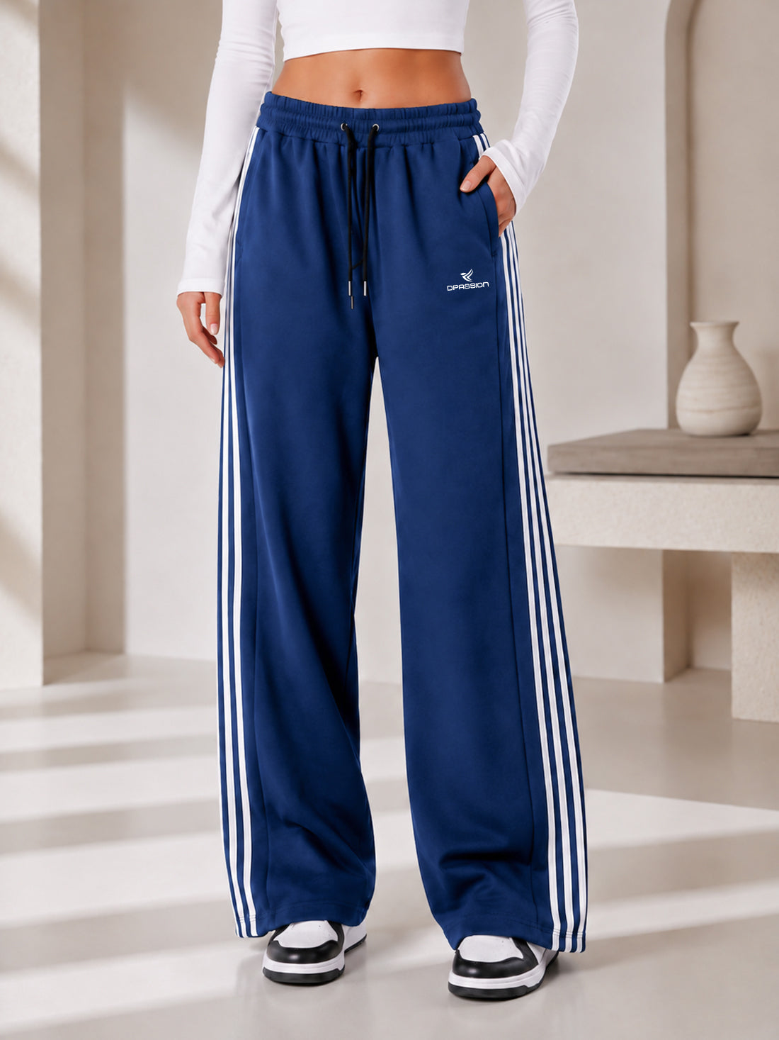 Dpassion Women's Wide Leg Track Pants | Sportswear Manufacturer - DPASSION.COM