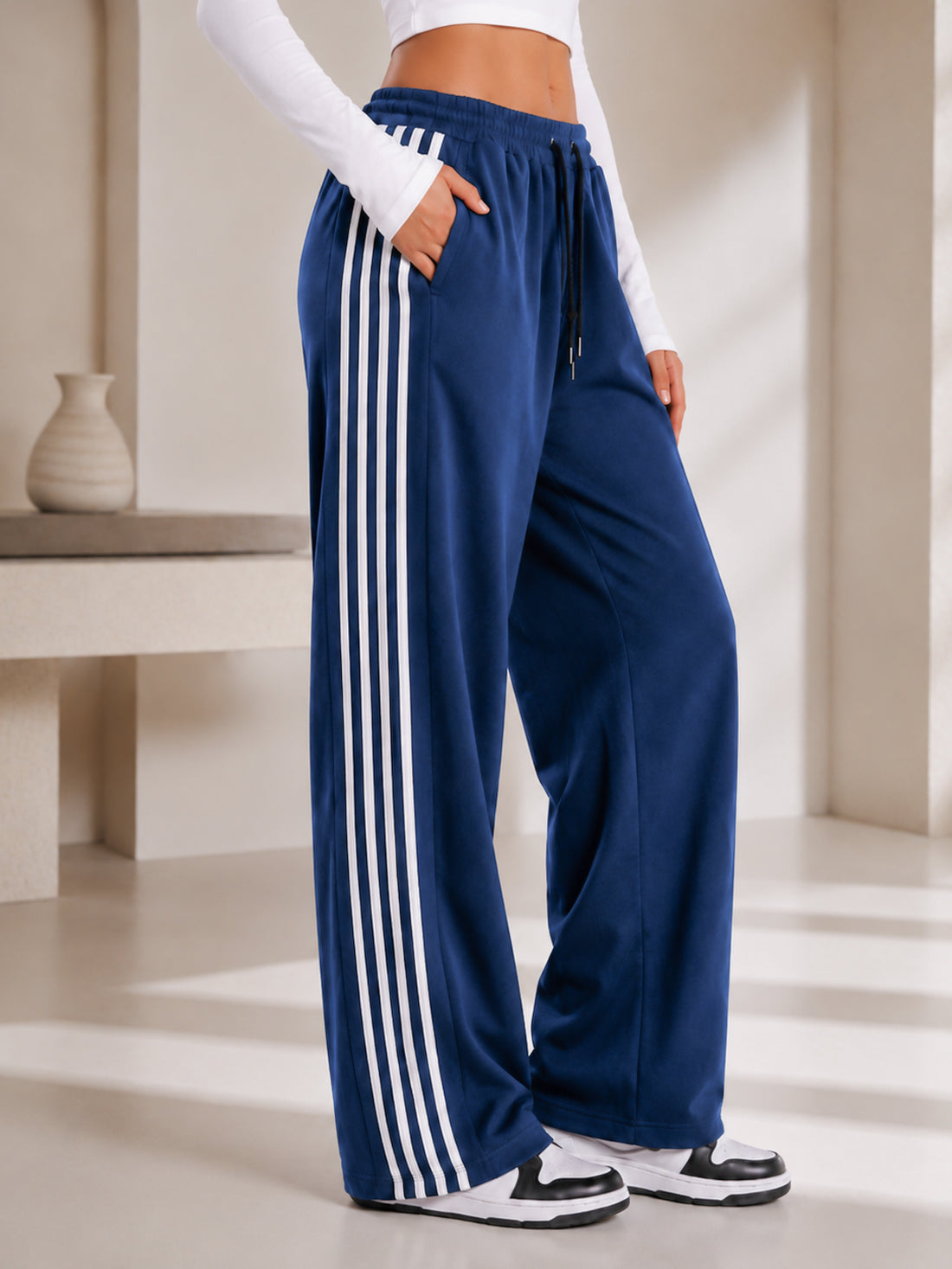 Dpassion Women's Wide Leg Track Pants | Sportswear Manufacturer - DPASSION.COM
