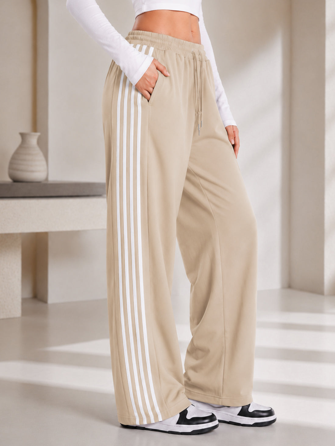 Dpassion Women's Wide Leg Track Pants | Sportswear Manufacturer - DPASSION.COM