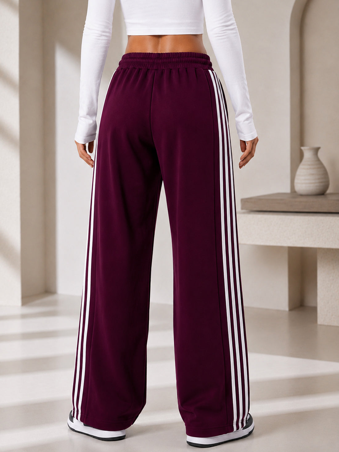 Dpassion Women's Wide Leg Track Pants | Sportswear Manufacturer - DPASSION.COM