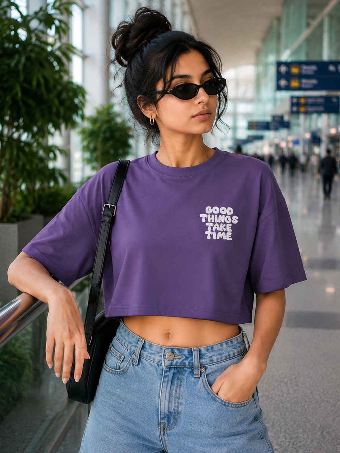 Women's Oversized Crop T-Shirt | Premium Cotton Manufacturer India