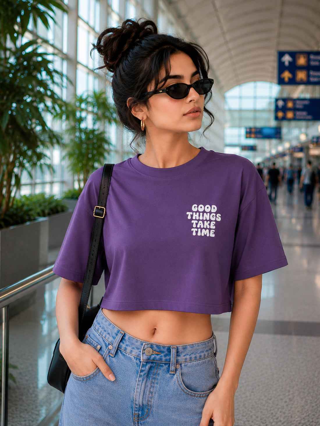 Women's Oversized Crop T-Shirt | Premium Cotton Manufacturer India