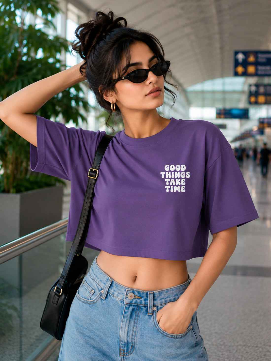 Women's Oversized Crop T-Shirt | Premium Cotton Manufacturer India