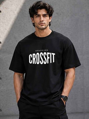 Dpassion Men's Oversized CrossFit Graphic T-Shirt | 200 GSM Pure Cotton | Premium Heavyweight Tee (Copy)