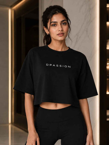 Women's Oversized Crop T-Shirt | Premium Cotton Manufacturer India
