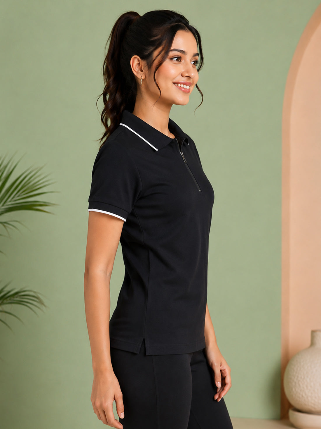Women’s Premium Polo T-Shirt | Contrast Collar & Cuffs | Wholesale Manufacturer & Supplier