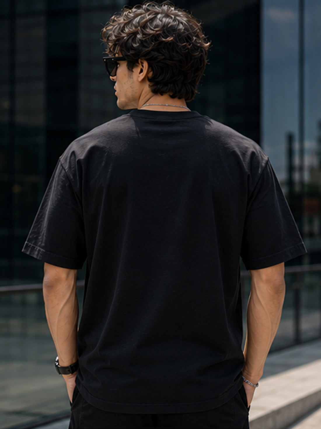 Men's Oversized Drop Shoulder T-Shirt | 100% Cotton Relaxed Fit Round Neck Streetwear Tee