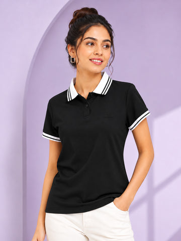 Women’s Premium Polo T-Shirt | Contrast Collar & Cuffs | Wholesale Manufacturer & Supplier
