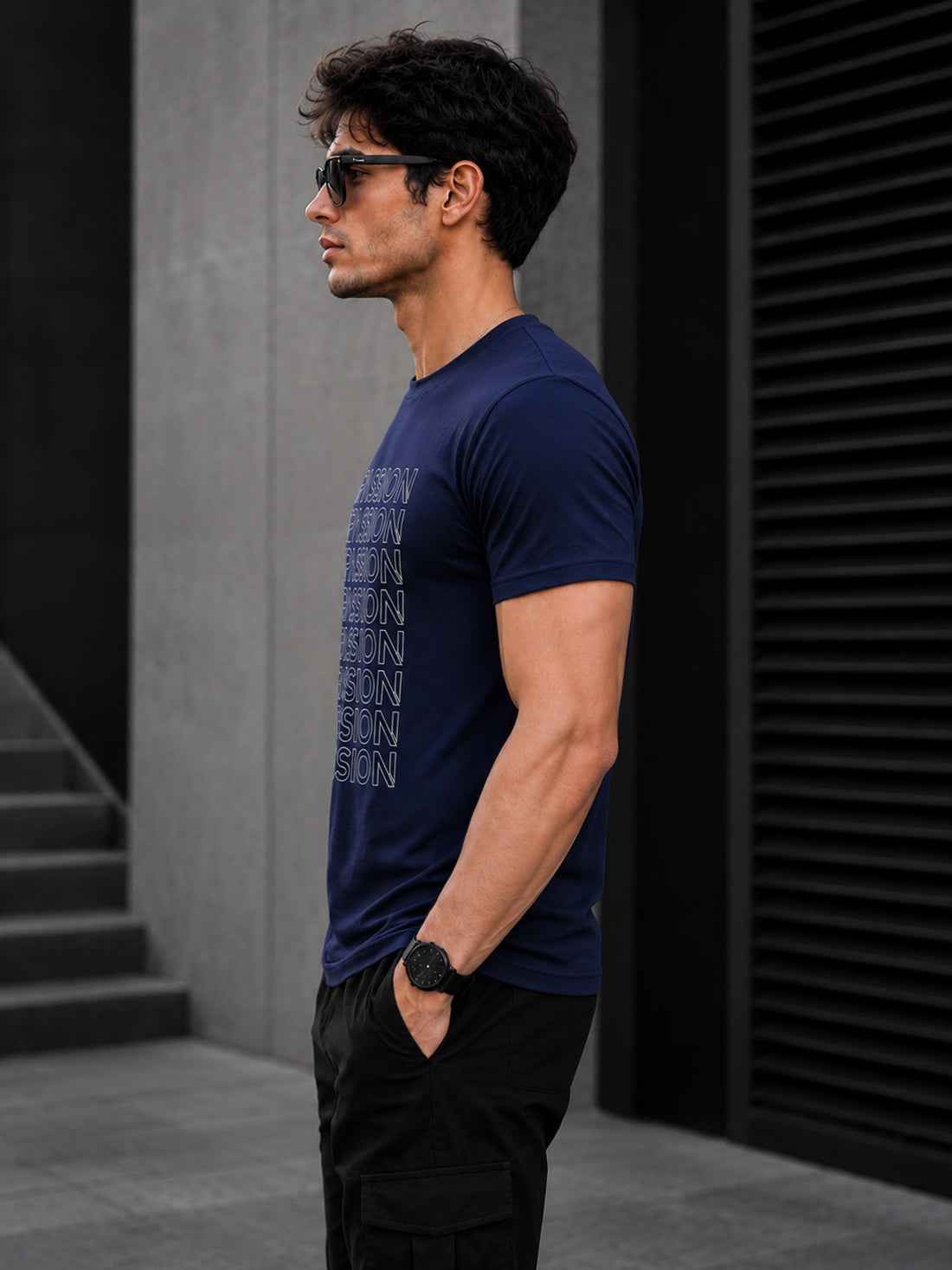 DPASSION Men's Black Graphic Performance T-Shirt | Quick Dry Activewear | Wholesale India