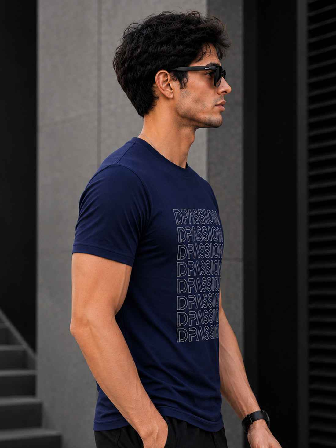 DPASSION Men's Black Graphic Performance T-Shirt | Quick Dry Activewear | Wholesale India