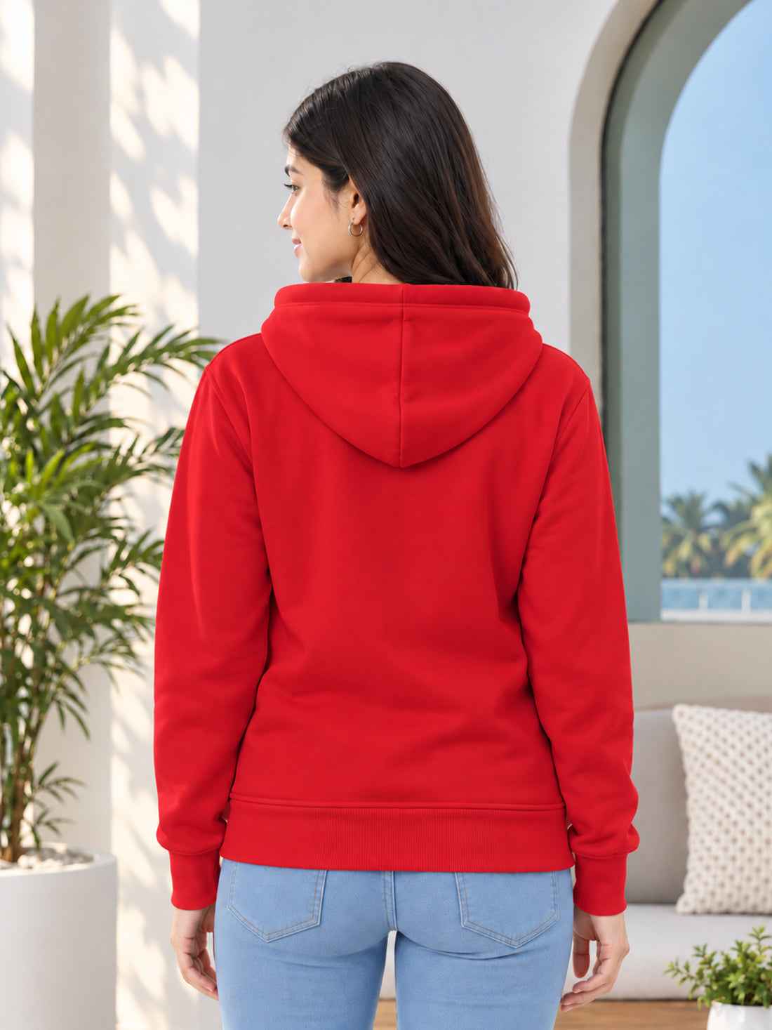 Dpassion Women’s Premium 320 GSM Cotton Fleece Full-Zip Hooded Sweatshirt – Manufacturer, Wholesaler & Exporter