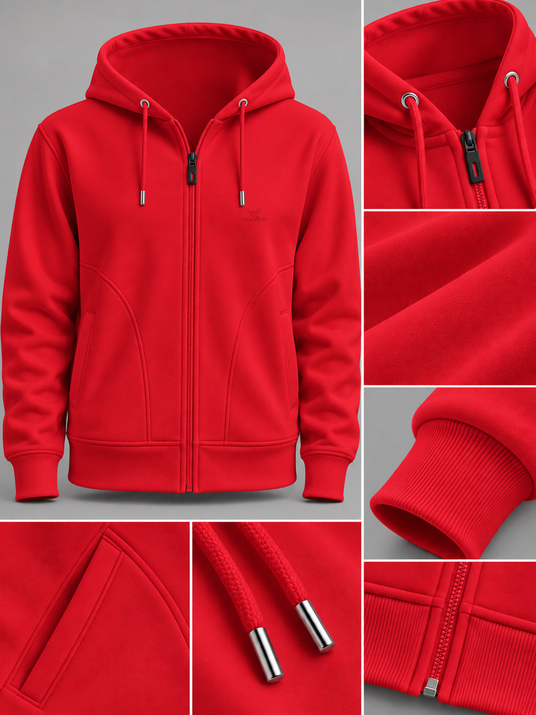 Dpassion Women’s Premium 320 GSM Cotton Fleece Full-Zip Hooded Sweatshirt – Manufacturer, Wholesaler & Exporter