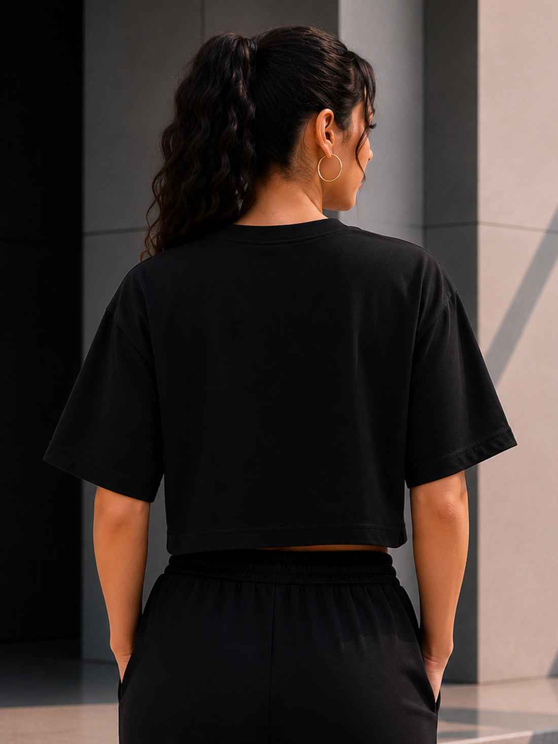 Women's Oversized Crop T-Shirt | Premium Cotton Manufacturer India