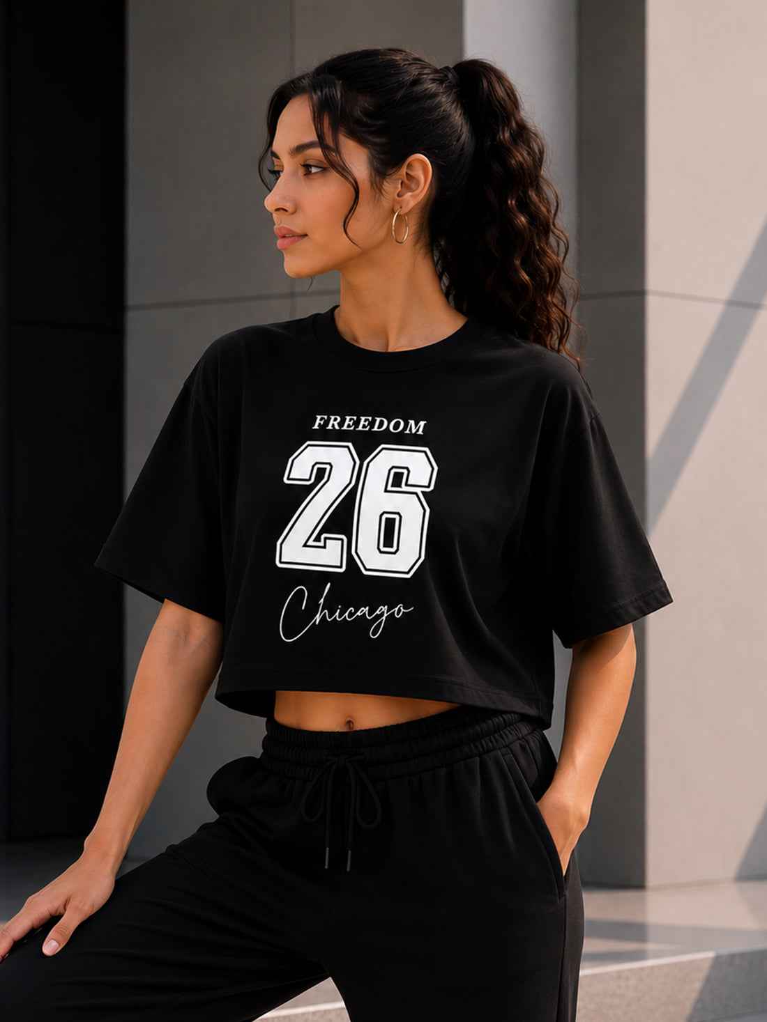 Women's Oversized Crop T-Shirt | Premium Cotton Manufacturer India
