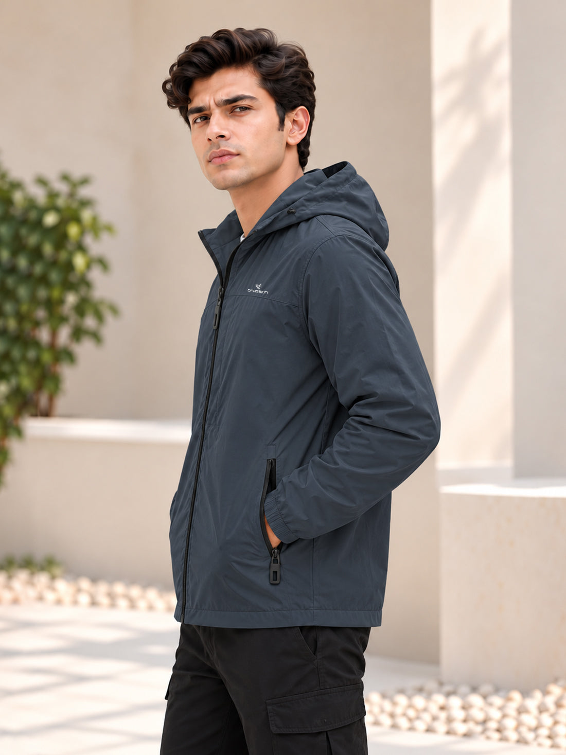 Dpassion Men’s Premium Hooded Windcheater Jacket – Wholesale Manufacturer & Exporter