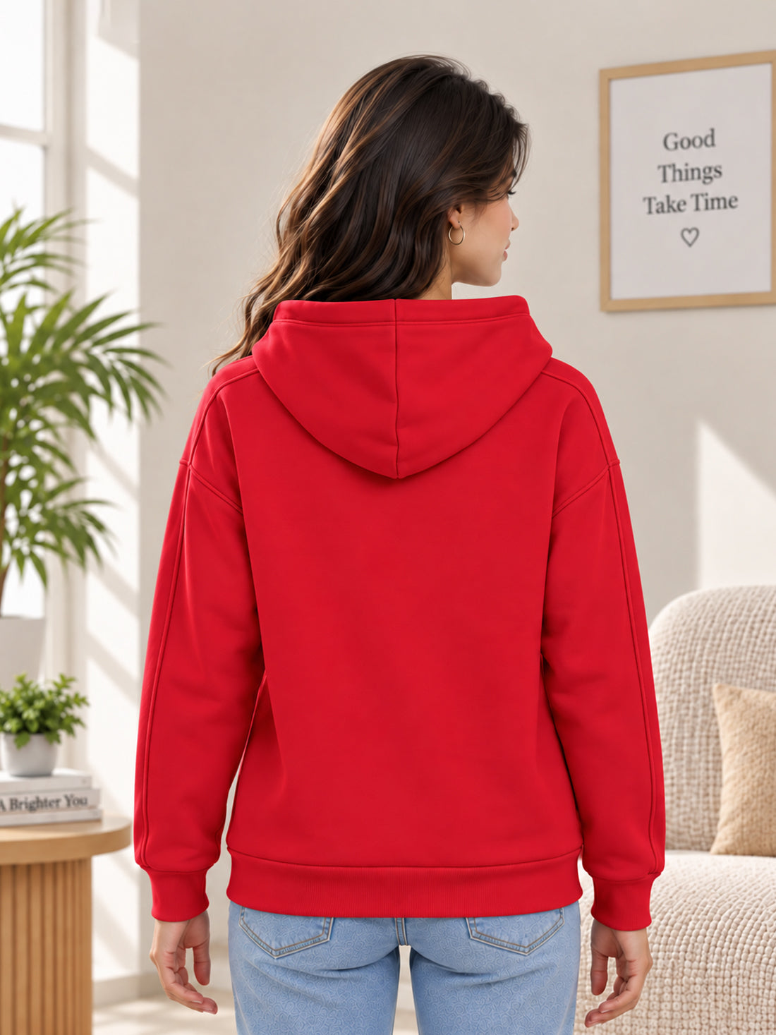 Women’s Premium 320 GSM Cotton Fleece Hooded Sweatshirt – Manufacturer, Wholesaler & Exporter