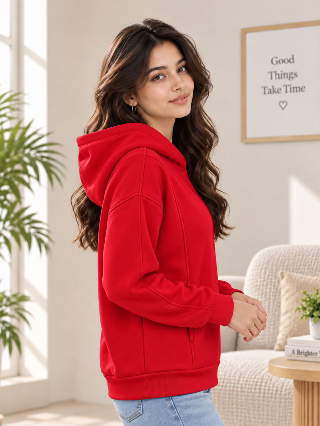 Women’s Premium 320 GSM Cotton Fleece Hooded Sweatshirt – Manufacturer, Wholesaler & Exporter