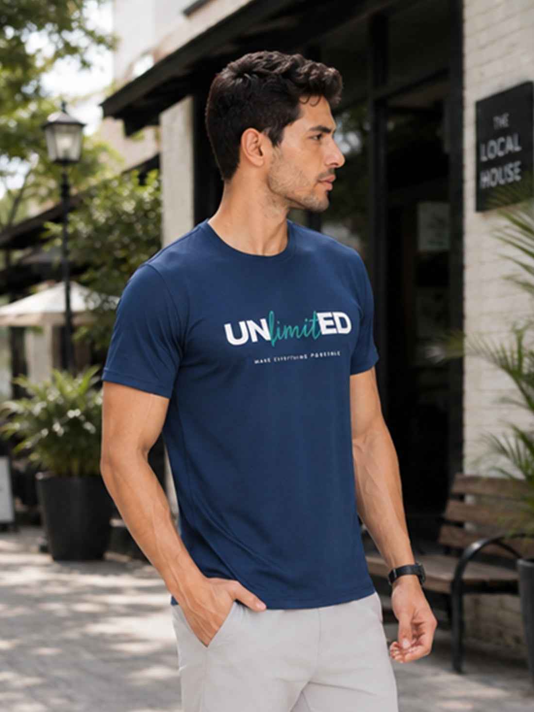 Unlimited Men's Red Performance T-Shirt | Quick Dry Sportswear | DPASSION