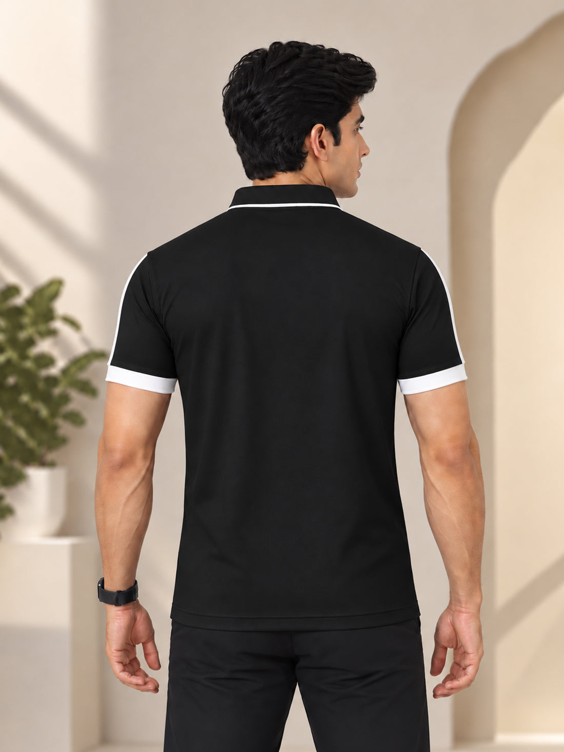 Men's 250 GSM Polyester Spandex Half-Sleeve Polo T-Shirt | Premium Performance Fabric | Wholesale Manufacturer
