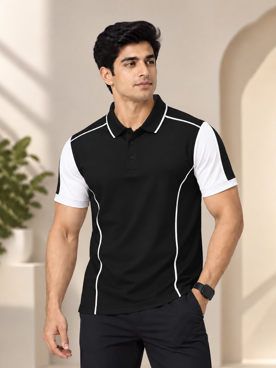 Men's 250 GSM Polyester Spandex Half-Sleeve Polo T-Shirt | Premium Performance Fabric | Wholesale Manufacturer