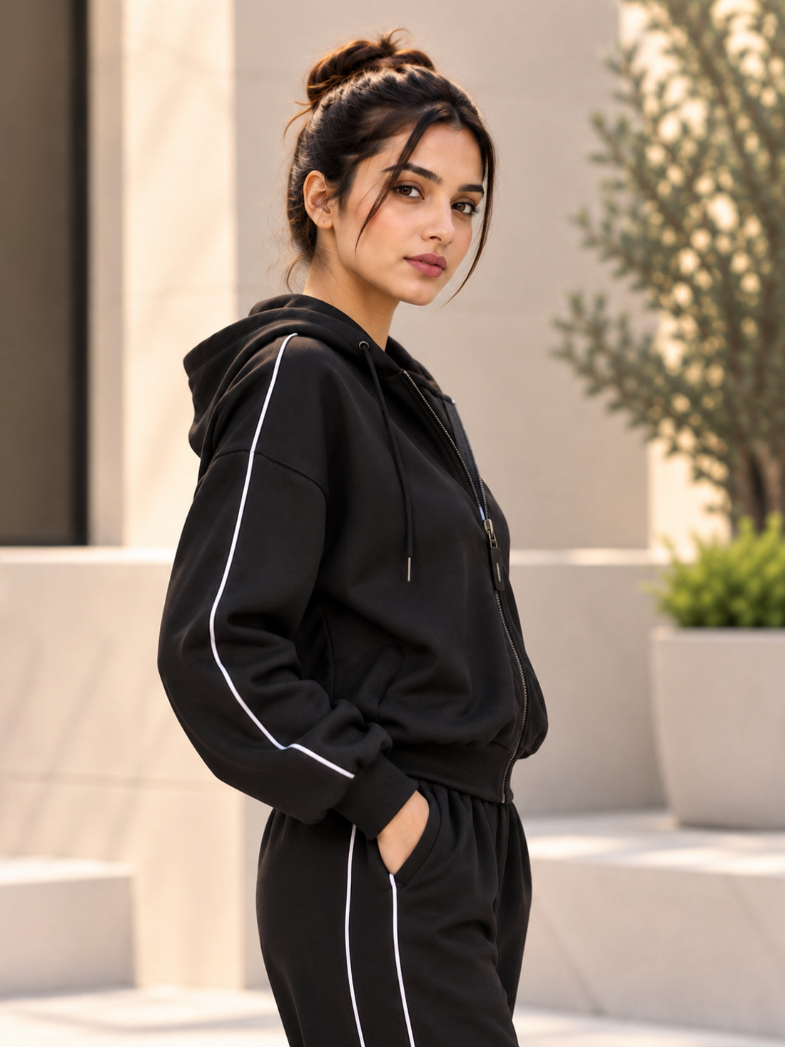 Dpassion Women’s Premium 320 GSM Cotton Fleece Full-Zip Hooded Sweatshirt – Manufacturer, Wholesaler & Exporter
