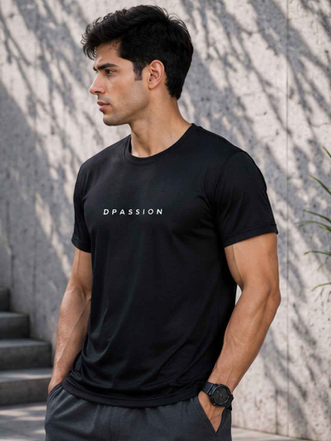 Don't Overthink Shit Men's Black Performance T-Shirt | Quick Dry Gym Wear | DPASSION