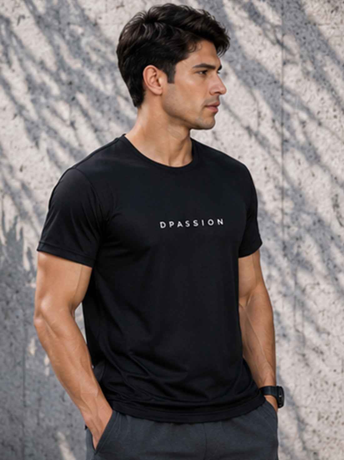 Don't Overthink Shit Men's Black Performance T-Shirt | Quick Dry Gym Wear | DPASSION