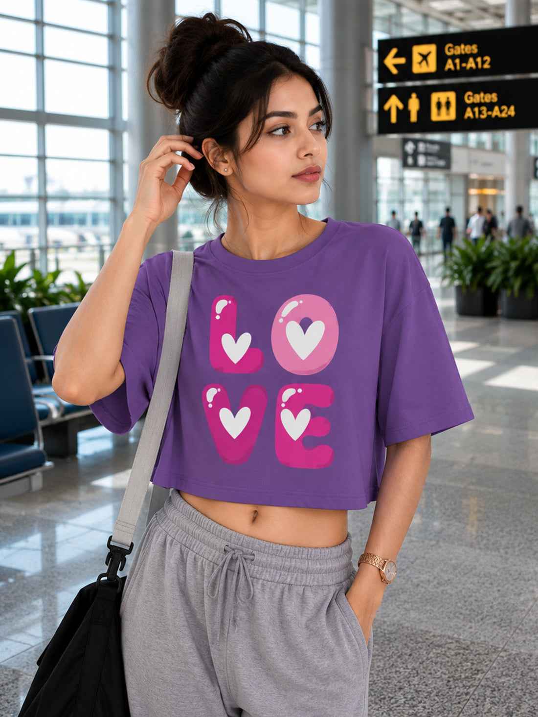 Women's Oversized Crop T-Shirt | Premium Cotton Manufacturer India