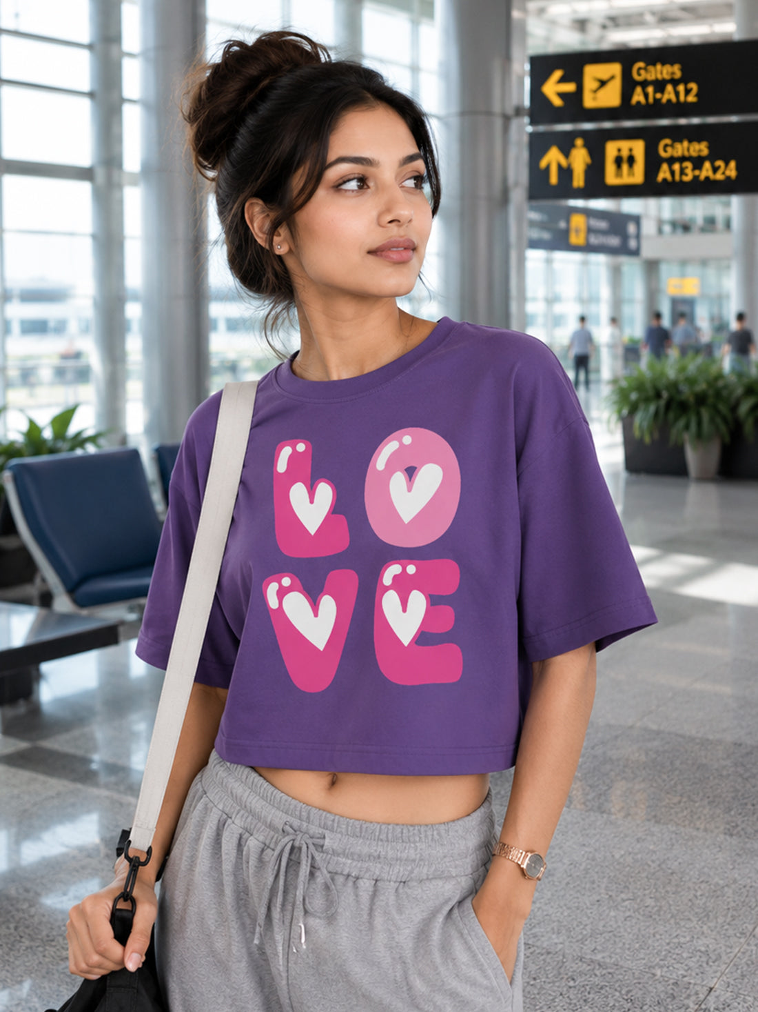 Women's Oversized Crop T-Shirt | Premium Cotton Manufacturer India