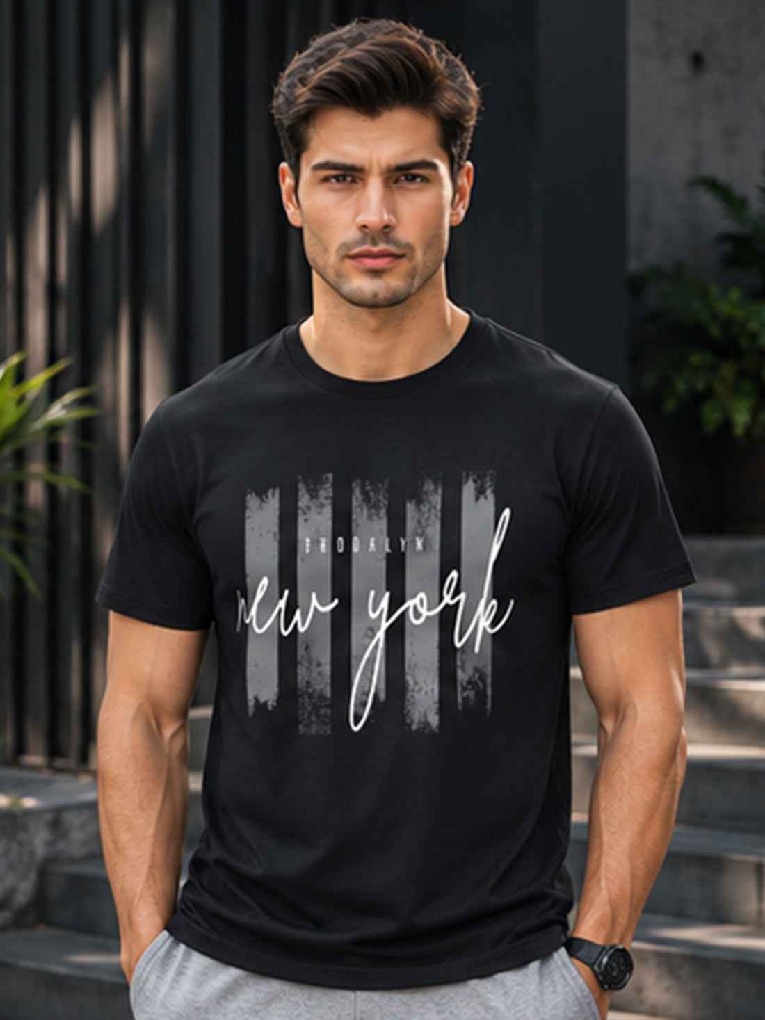 DPASSION New York Graphic Men's Performance T-Shirt