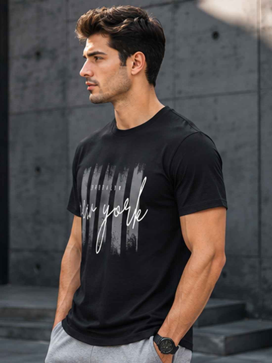 DPASSION New York Graphic Men's Performance T-Shirt