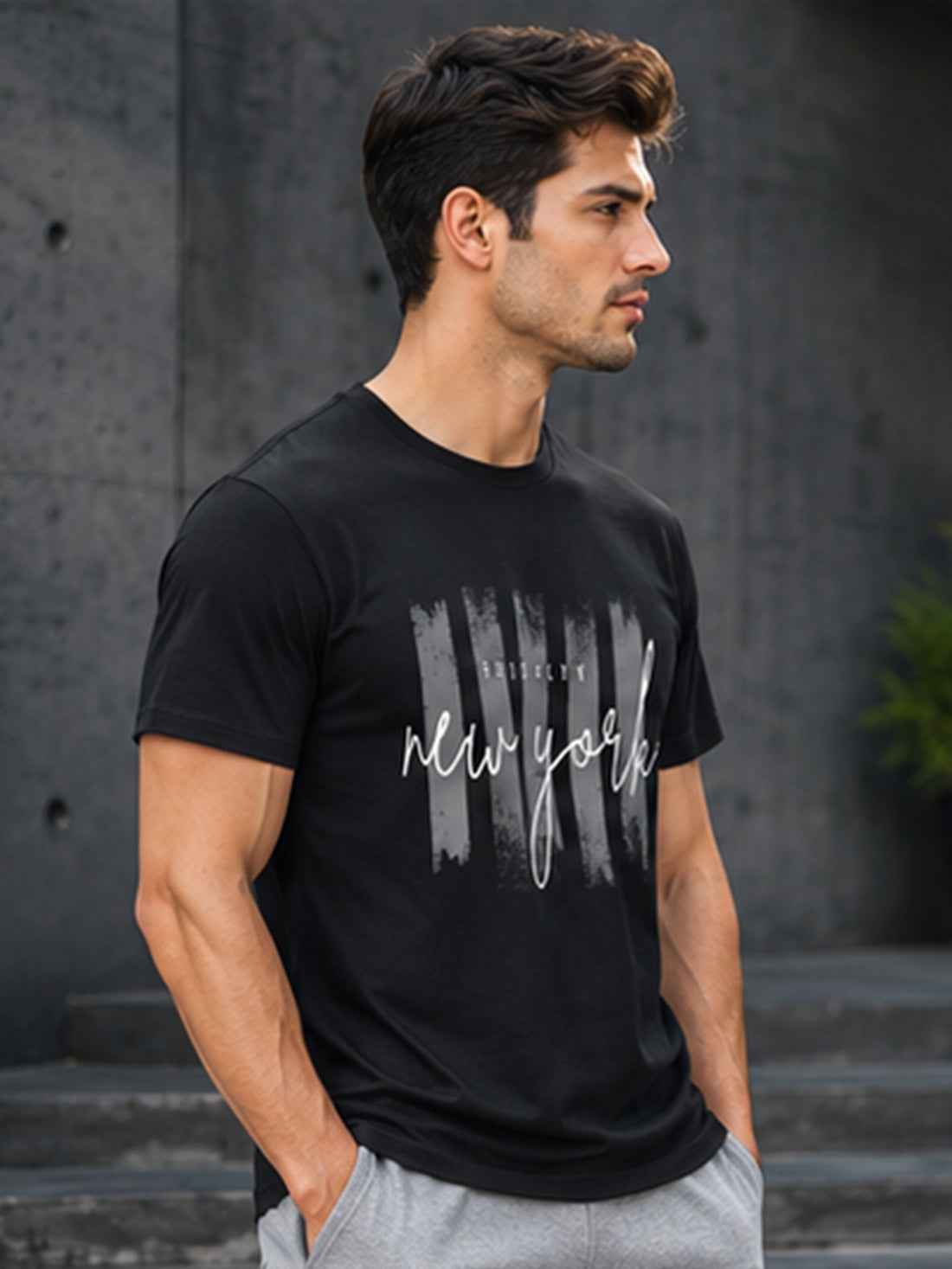 DPASSION New York Graphic Men's Performance T-Shirt