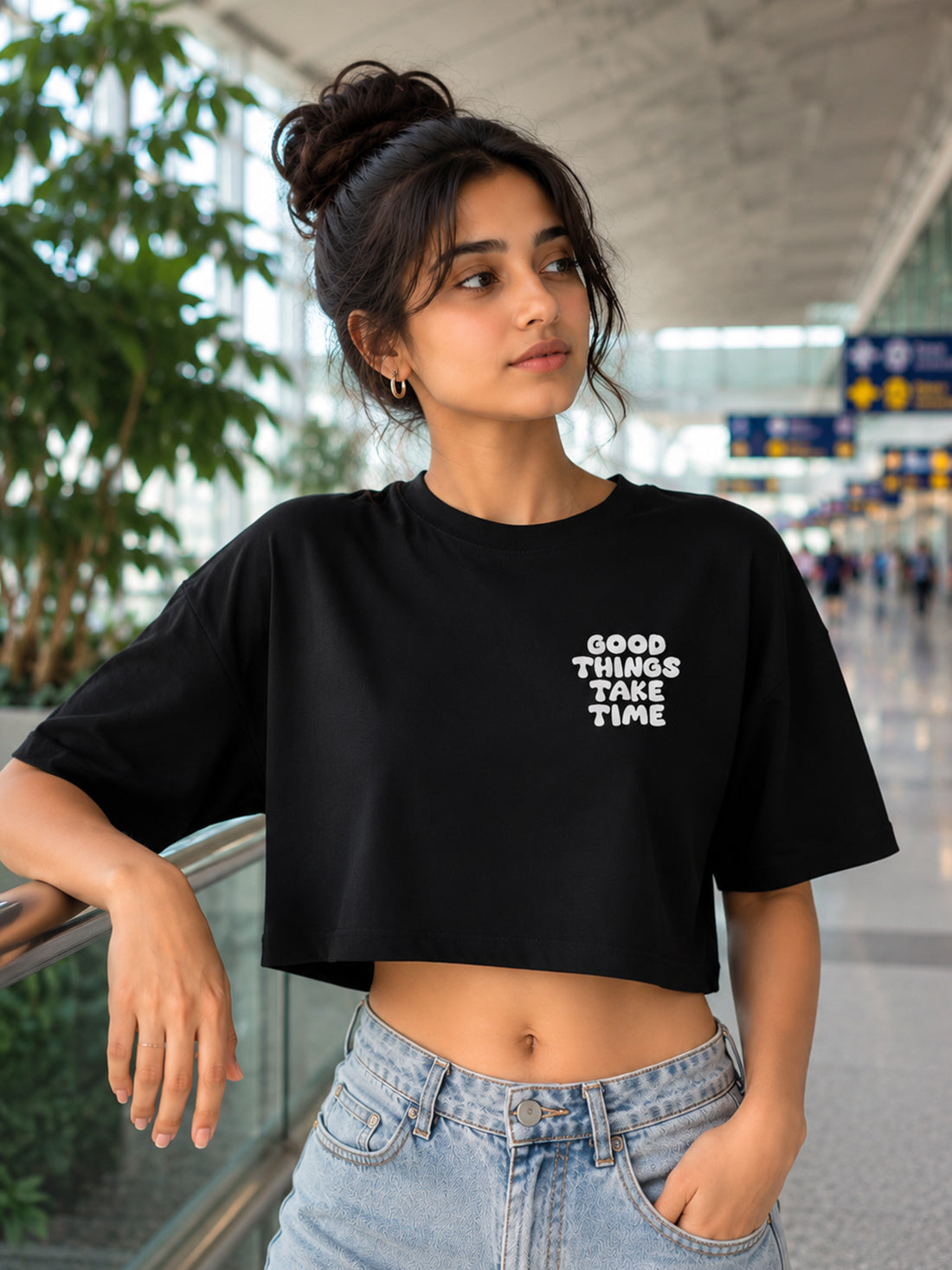 Women's Oversized Crop T-Shirt | Premium Cotton Manufacturer India