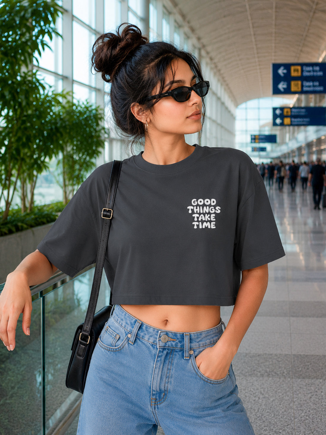 Women's Oversized Crop T-Shirt | Premium Cotton Manufacturer India