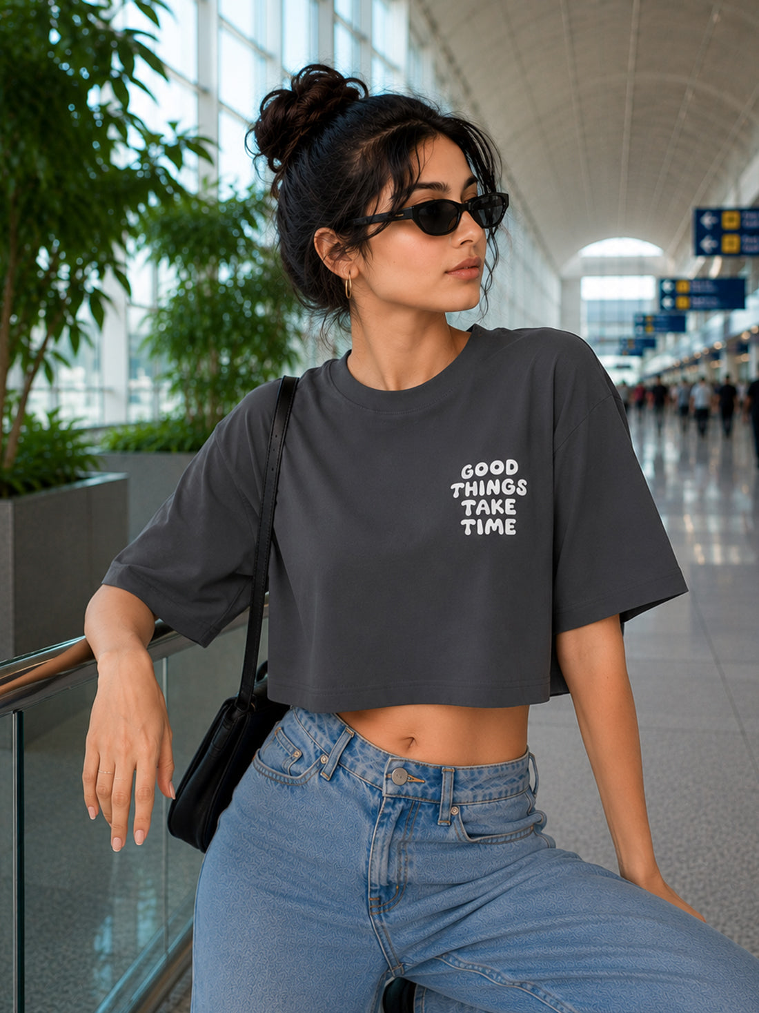 Women's Oversized Crop T-Shirt | Premium Cotton Manufacturer India