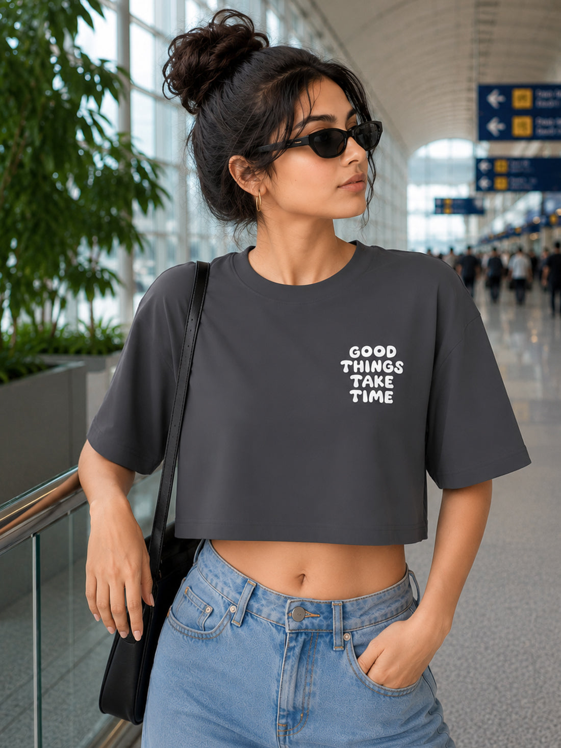Women's Oversized Crop T-Shirt | Premium Cotton Manufacturer India