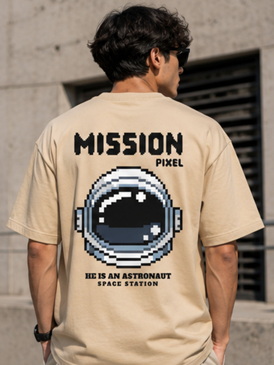 DPASSION California Palm Oversized Graphic T-Shirt for Men | 200 GSM Pure Cotton | Summer Streetwear Back Print Tee