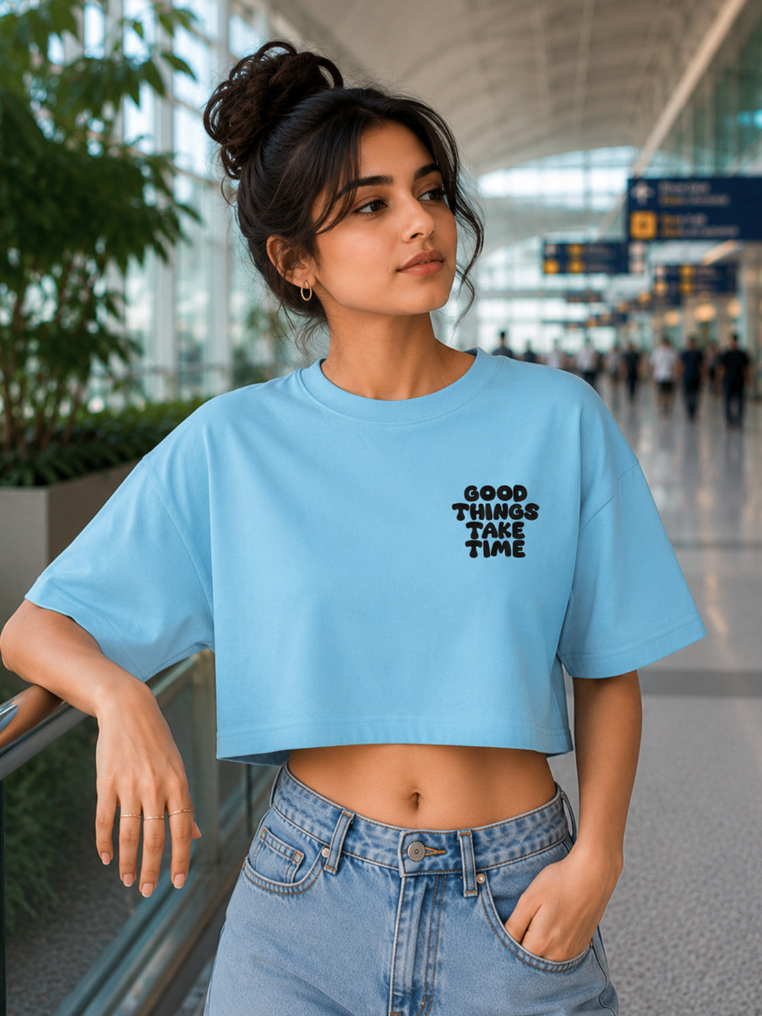 Women's Oversized Crop T-Shirt | Premium Cotton Manufacturer India