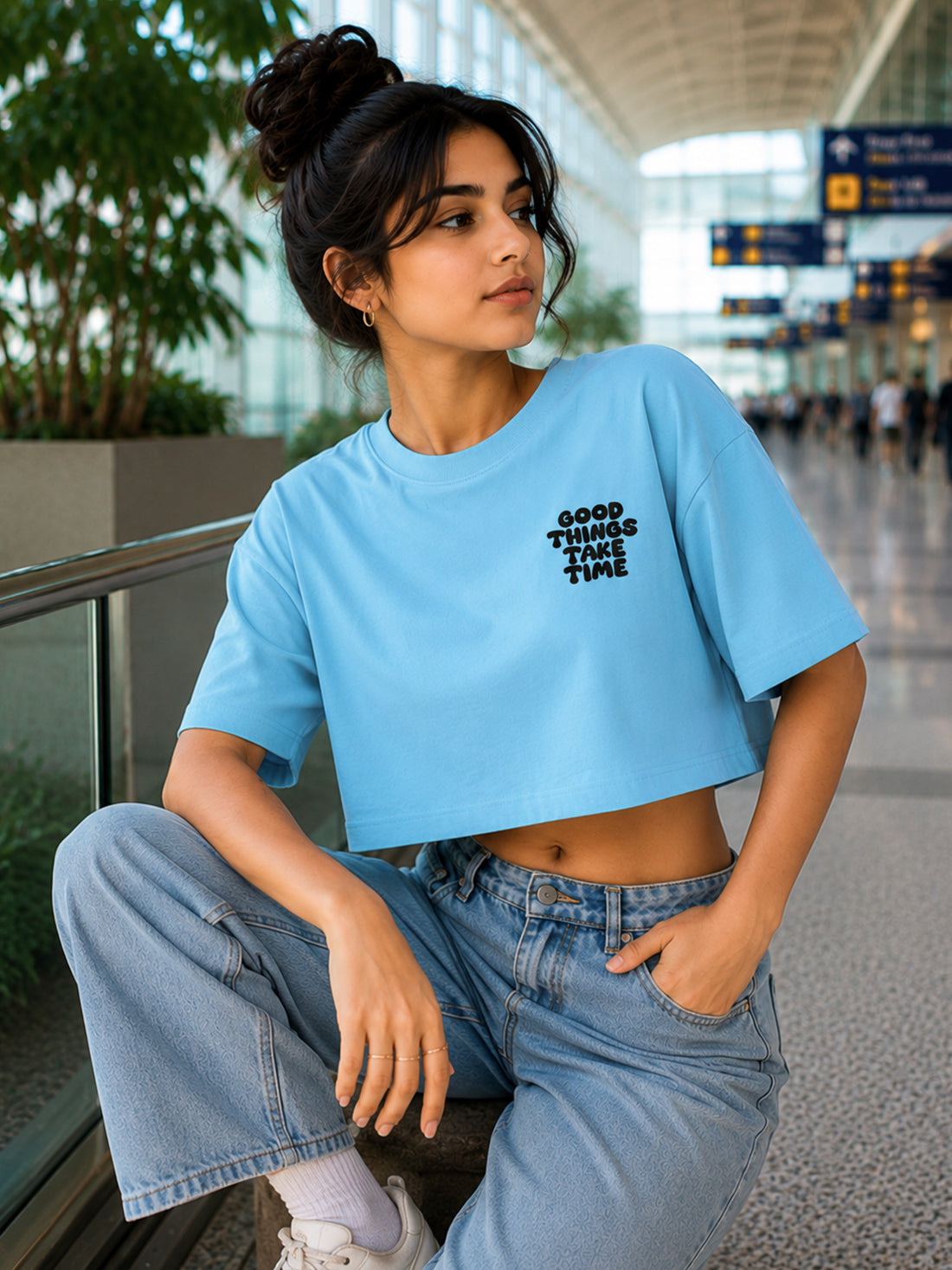 Women's Oversized Crop T-Shirt | Premium Cotton Manufacturer India