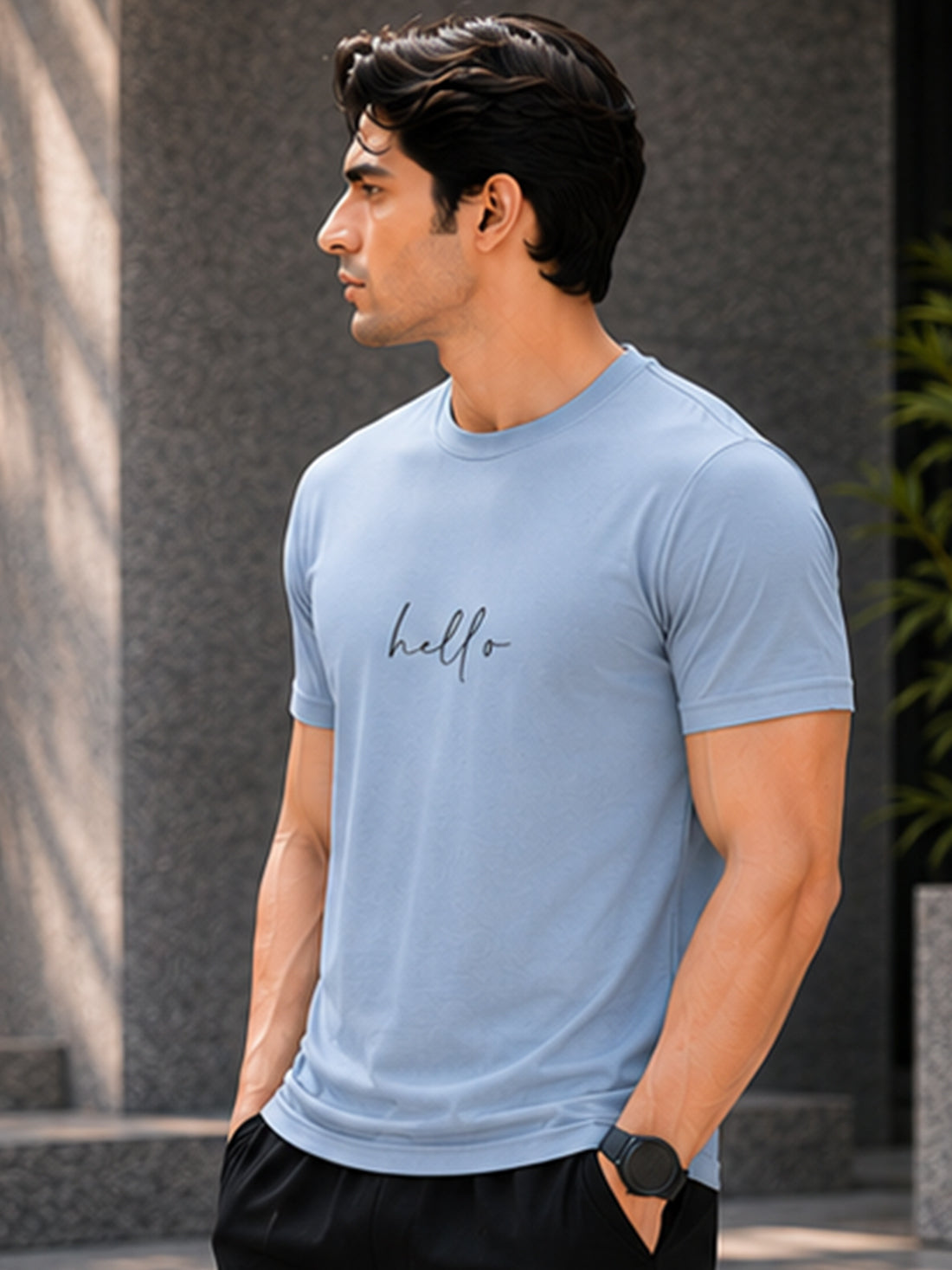 Dpassion Hello Minimalist Men's Performance T-Shirt