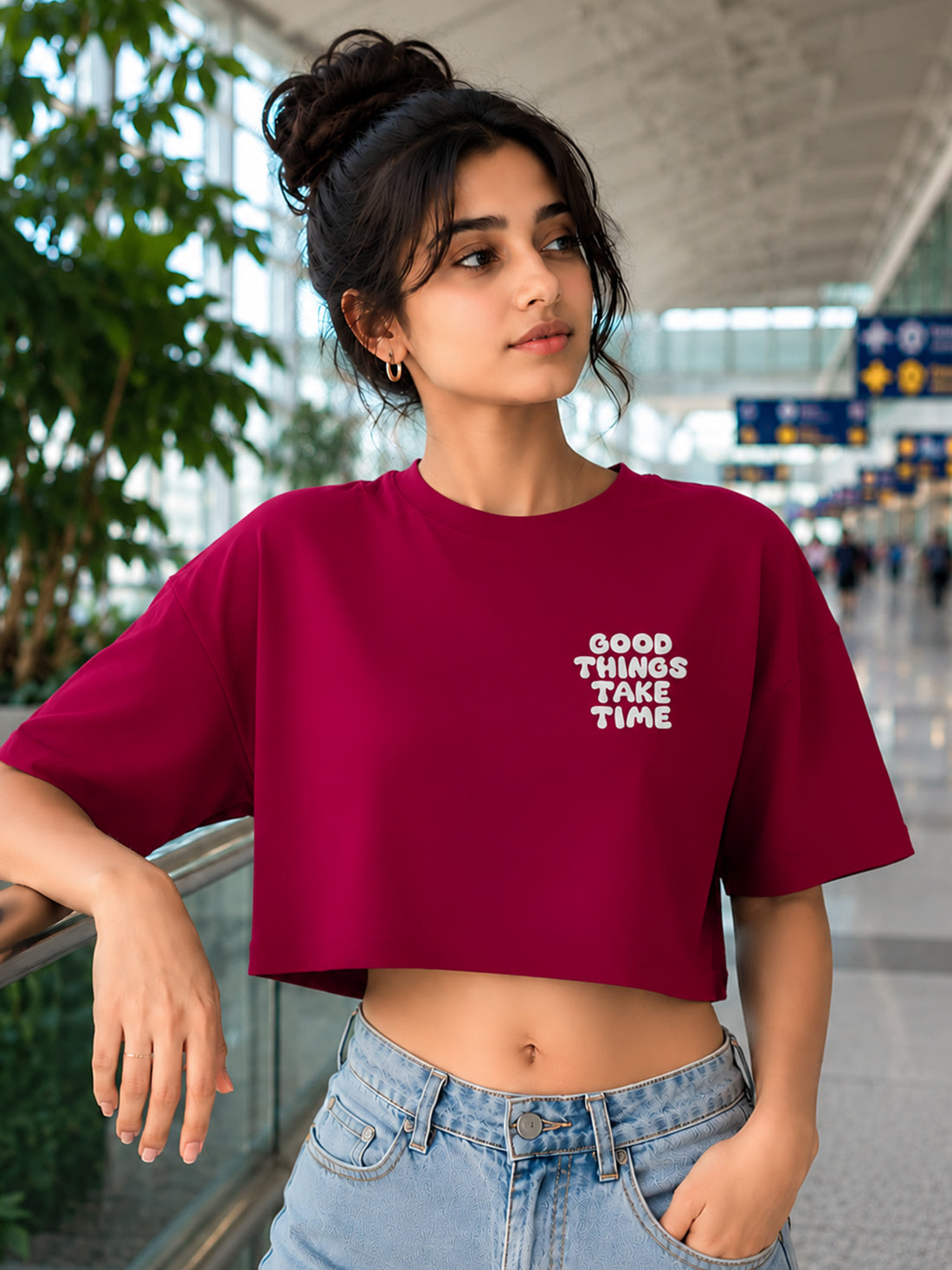 Women's Oversized Crop T-Shirt | Premium Cotton Manufacturer India