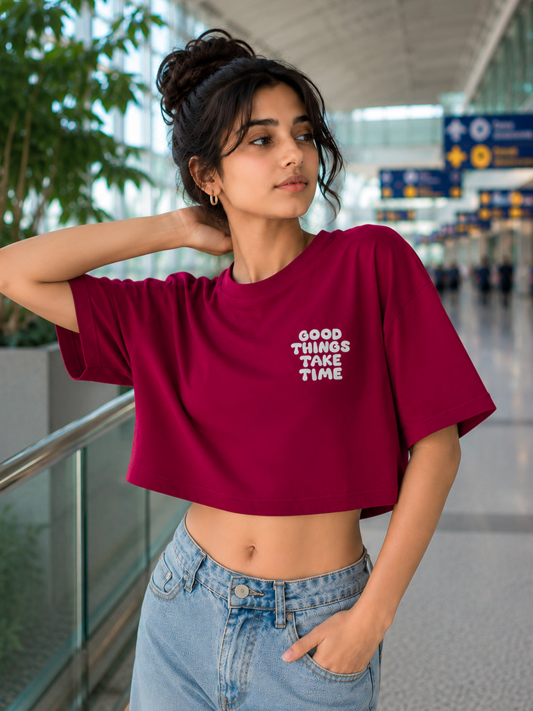 Women's Oversized Crop T-Shirt | Premium Cotton Manufacturer India